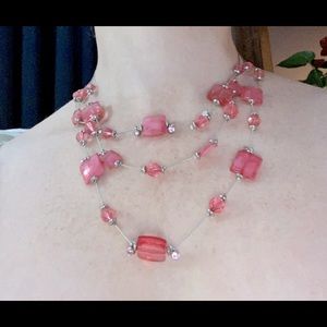 3 Strand necklace w/earrings set